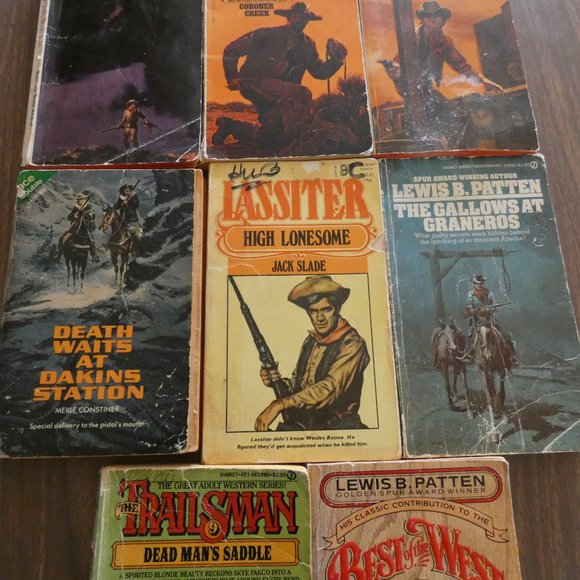 Lot Of 8 Vintage Western Paperbacks Various Authors - Picture 3 of 8